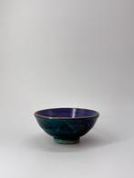 Inscribed - Chawan - Eeuwige jeugd, bamboo-groef blauwe