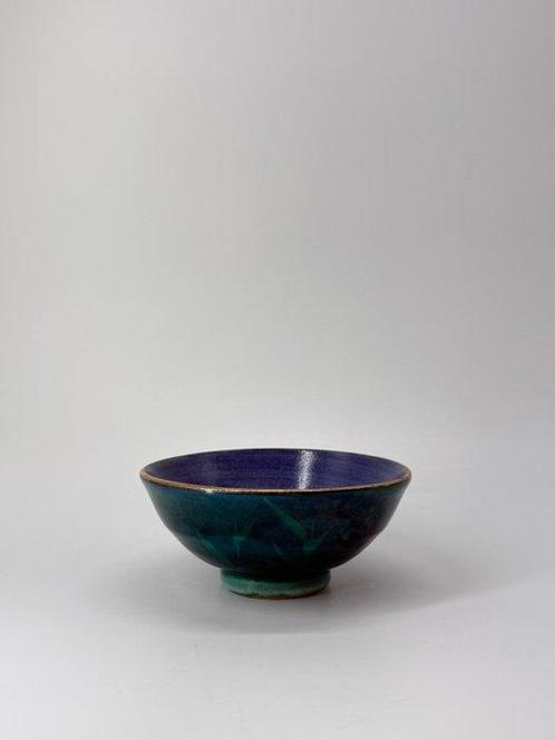 Inscribed - Chawan - Eeuwige jeugd, bamboo-groef blauwe, Antiek en Kunst, Antiek | Overige Antiek