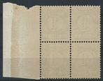 Nederland 1894 - Cijfer in blok van 4 + klein Attest - NVPH, Postzegels en Munten, Postzegels | Nederland, Gestempeld