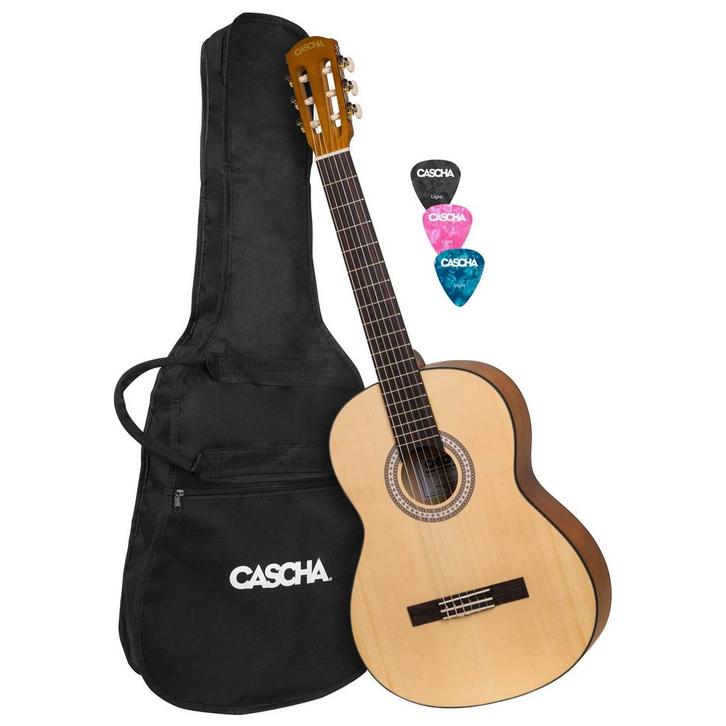 Cascha HH 2137 student series 4/4 klassieke gitaar set, Muziek en Instrumenten, Snaarinstrumenten | Gitaren | Akoestisch, Verzenden