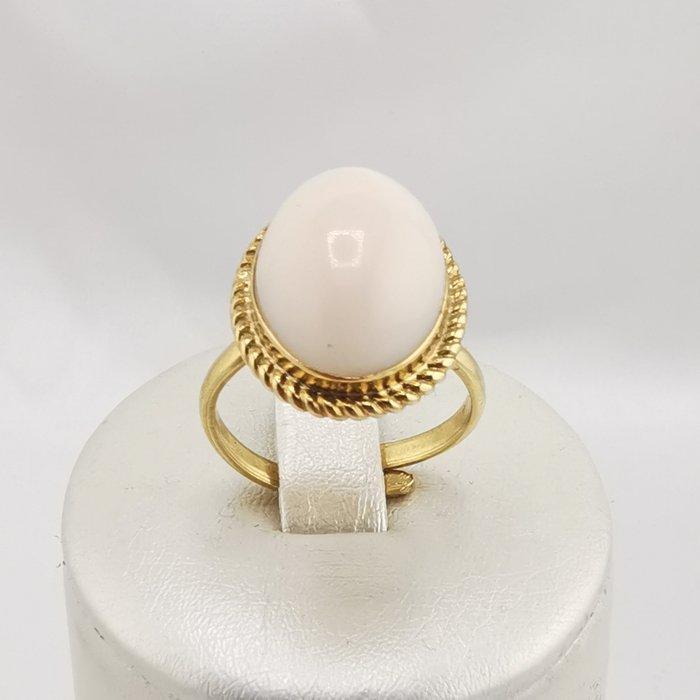 Koraal - Zilver - Ring - Italiaanse ambacht, Antiek en Kunst, Curiosa en Brocante