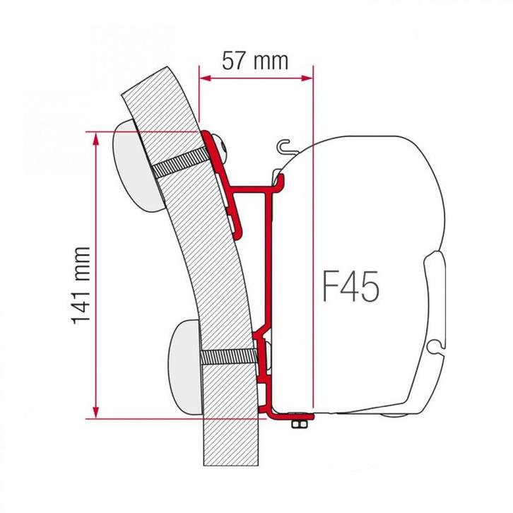 Fiamma Hymer S-E Klasse Adapter 400 F45, Caravans en Kamperen, Camper-accessoires, Ophalen of Verzenden