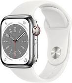 Apple Watch Series 8 41 mm kast van zilverkleurig roestvrij, Verzenden, Zo goed als nieuw