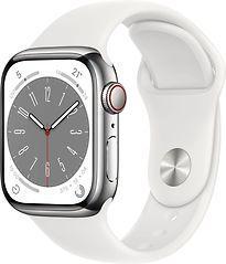 Apple Watch Series 8 41 mm kast van zilverkleurig roestvrij, Telecommunicatie, Overige Telecommunicatie, Zo goed als nieuw, Verzenden