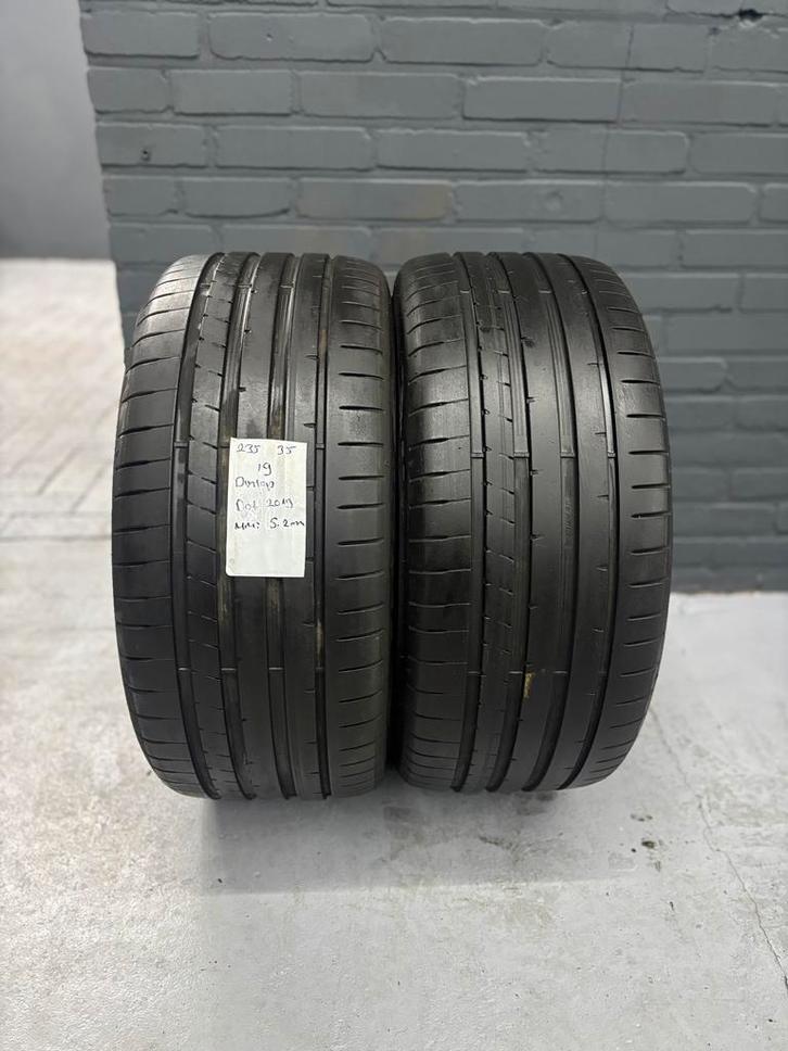 235/35/19 DUNLOP SPORTMAXX RT2 5,2MM 2 STUKS 200,- (2019), Auto-onderdelen, Banden en Velgen, 19 inch, Zomerbanden, 235 mm, Personenwagen