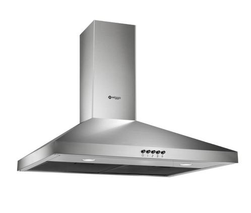 Afzuigkap Wiggo WE-D630P(X) 60 cm ook voor recirculatie €125, Witgoed en Apparatuur, Afzuigkappen, Vrijstaand, 200 tot 400 m³ per uur