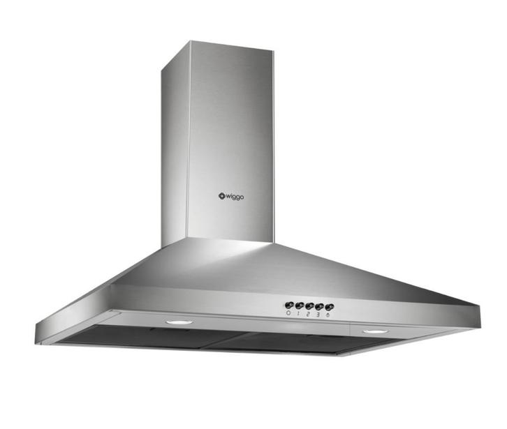 Afzuigkap Wiggo WE-D630P(X) 60 cm ook voor recirculatie €125, Witgoed en Apparatuur, Afzuigkappen, Vrijstaand, 200 tot 400 m³ per uur