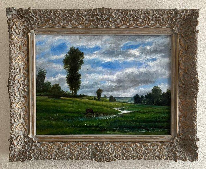 Franse school (XX) - Frans Landschap, Antiek en Kunst, Kunst | Schilderijen | Klassiek