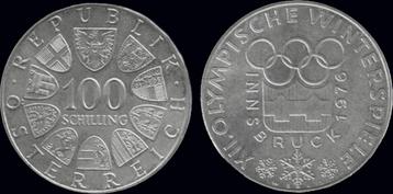 1979 Austria 100 schilling 1974- Olympic games in Innsbru... beschikbaar voor biedingen