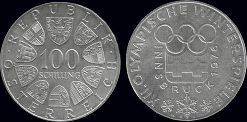 1979 Austria 100 schilling 1974- Olympic games in Innsbru..., Postzegels en Munten, Munten en Bankbiljetten | Verzamelingen, Verzenden