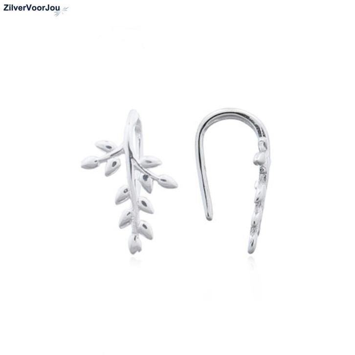 Zilveren kleine puffy takjes oorhangers, Sieraden, Tassen en Uiterlijk, Oorbellen, Nieuw, Verzenden