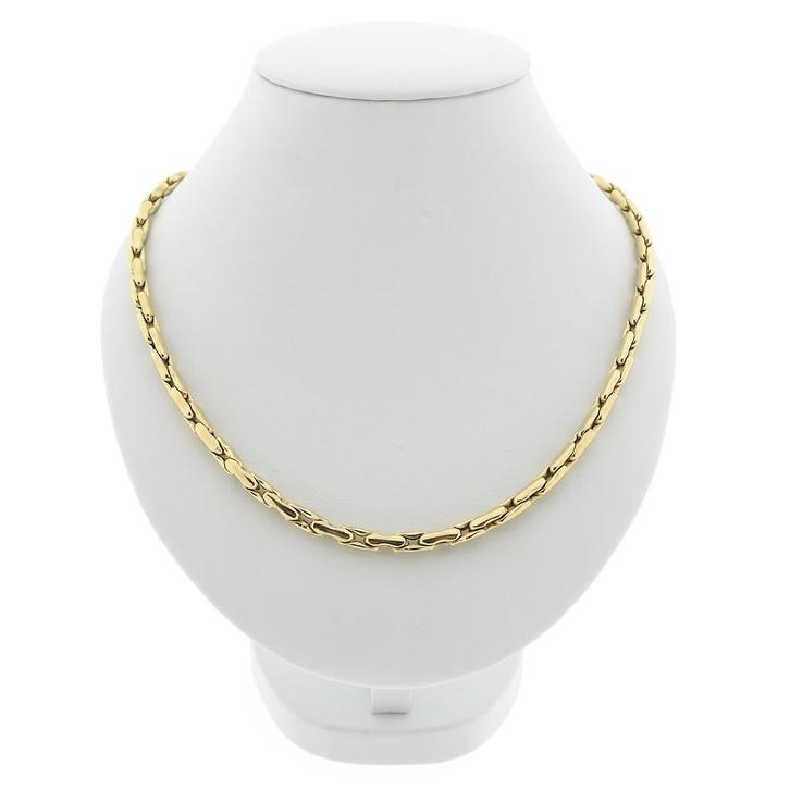 Gouden cardano schakelketting, Sieraden, Tassen en Uiterlijk, Kettingen, Overige kleuren, Gebruikt, Goud, Ophalen of Verzenden