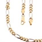 Bicolor gouden figaro ketting | Midas | 54,5 cm, Sieraden, Tassen en Uiterlijk, Ophalen of Verzenden, Gebruikt, Overige kleuren
