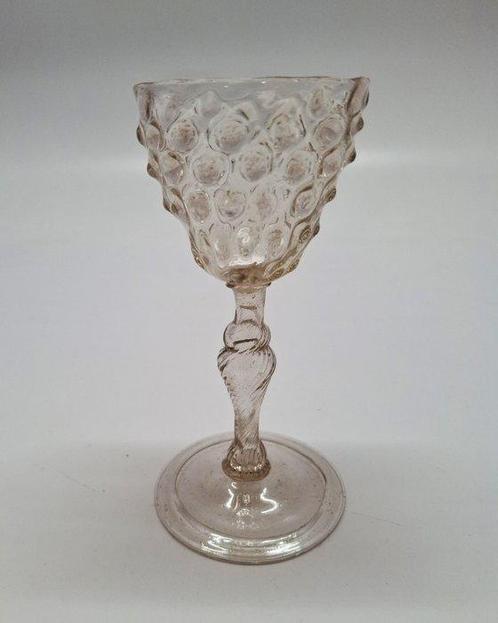 Wijnglas - Combinatie Façon de Venise en Noppenglas Circa, Antiek en Kunst, Antiek | Glas en Kristal