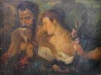 Italiaanse school (XIX) - Fauno e ninfa, Antiek en Kunst