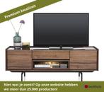 XOOON Halmstad lowboard + LED eiken/metaal soft-close, Huis en Inrichting, Kasten | Dressoirs, Ophalen of Verzenden, Nieuw, Overige materialen