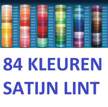 Satijn lint 84 kleuren grootste aanbod linten van Nederland
