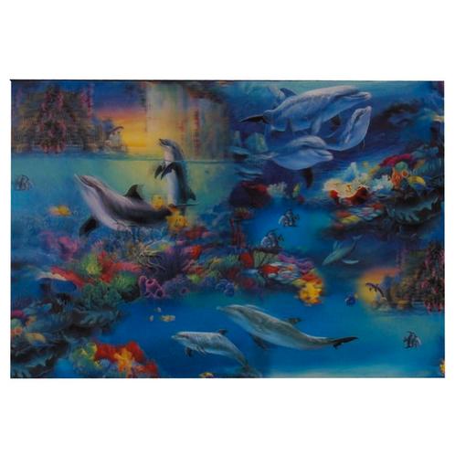 Poster 3D - Dolfijnen - Sealife - Plakstrip - 24,5x34,5cm NI, Verzamelen, Posters, Nieuw, Ophalen of Verzenden