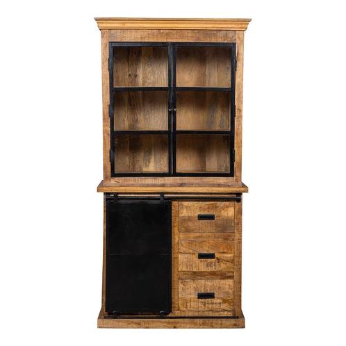 Buffetkast Mangohout Milan 120 Met Deurtjes Recht, Huis en Inrichting, Kasten | Buffetkasten, 25 tot 50 cm, Nieuw, Overige houtsoorten