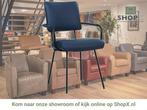 Leren eetkamerstoel Solid met armleuning - Hermes Kobalt, Blauw, Nieuw, Leer, Ophalen of Verzenden