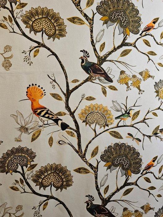 Exclusieve Art Deco stof met goudkleurige ooievaar en takken, Antiek en Kunst, Antiek | Meubels | Tafels