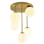 Design plafondlamp messing, Stacy, Ophalen of Verzenden, Nieuw, Glas, Design