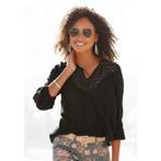 Lascana Crêpe-blouse met geborduurde oogjes,, Verzenden, Nieuw
