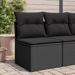 vidaXL Tuinbank zonder armleuning met kussens poly rattan, Verzenden, Nieuw, Rotan
