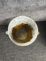 Venini - Vaas - Muranoglas - Vetro amber en wit, Antiek en Kunst