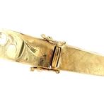 Vintage gouden bangle met gravure 14 krt, Ophalen of Verzenden, Nieuw
