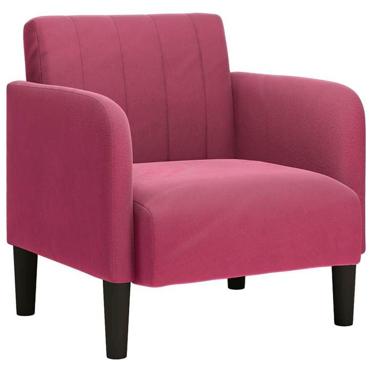 Fauteuil Fluweel Wijnrood - Retourdeal! 70% Korting, Huis en Inrichting, Fauteuils, 50 tot 75 cm, Minder dan 75 cm, Nieuw, Ophalen of Verzenden