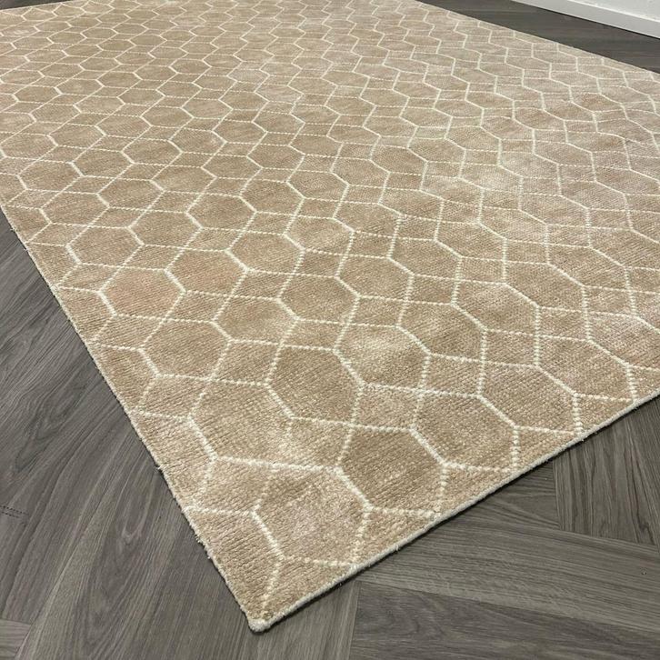 Brinker Laatz Champagne Vloerkleed - 200x300cm, Huis en Inrichting, Stoffering | Tapijten en Kleden, Zo goed als nieuw, Ophalen of Verzenden