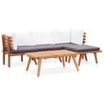 vidaXL 5-delige Loungeset massief acaciahout, Tuin en Terras, Verzenden, Nieuw, Hardhout, Loungeset