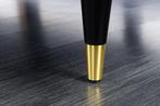 Design kruk COSY VELVET 80cm petroleumblauw goud fluweel, Nieuw, Ophalen of Verzenden