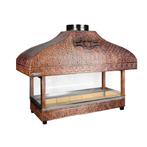 GGM Gastro | Koperen houtskoolgrill - 1500mm - met glas |, Huis en Inrichting, Verzenden, Nieuw, Effen, Kop(pen) en/of Schotel(s)