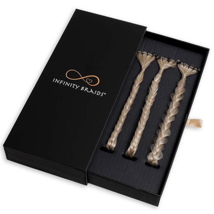 Infinity Braids  Infinity Braidies Mini Satin Caramel, Sieraden, Tassen en Uiterlijk, Uiterlijk | Haarverzorging, Nieuw, Verzenden