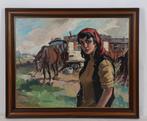 Cornelis de Kort (1910-1996) - Portret vrouw, Antiek en Kunst