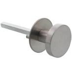 P+E Deurknop vast op ronde rozet ø55x2mm wisselstift 8mm rvs, Ophalen of Verzenden, Nieuw