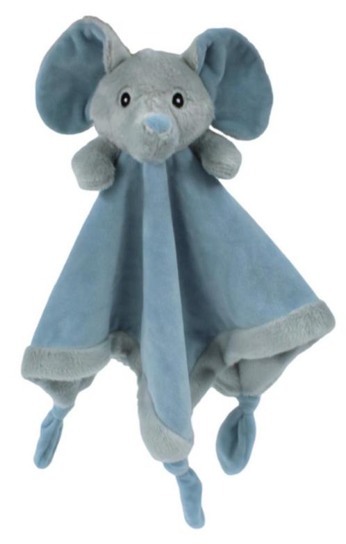Petit Villain Olifant Blauw Knuffeldoekje, Kinderen en Baby's, Speelgoed | Knuffels en Pluche, Nieuw, Verzenden