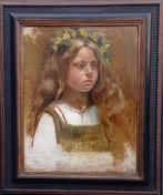 Cesare Manari (?), (fine XIX) - Ritratto di Bambina con, Antiek en Kunst