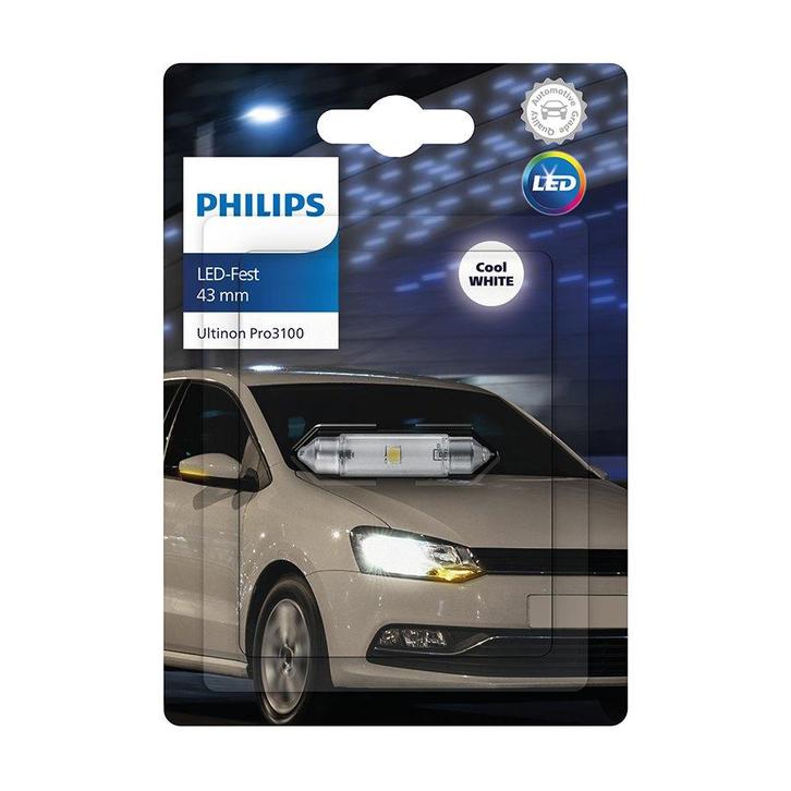 Philips SV8.5 Festoon 43mm Koudwit 6000K 12V, Auto-onderdelen, Verlichting, Nieuw, Ophalen of Verzenden
