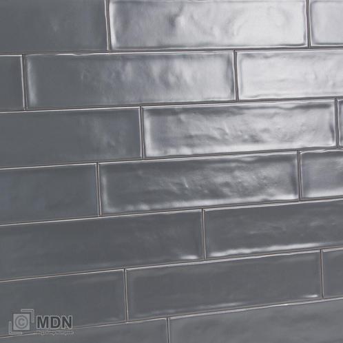 Langwerpige handvorm tegels 7,5 x 30 cm donker grijs mat, Doe-het-zelf en Verbouw, Tegels, Nieuw, Verzenden
