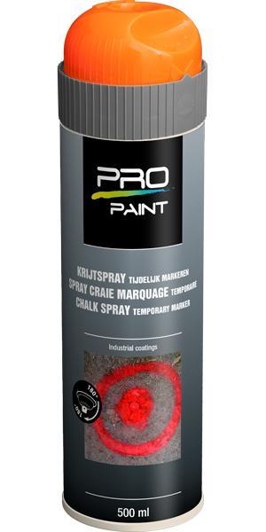 Pro paint krijtspray tijdelijke markering 500 ml, oranje, Doe-het-zelf en Verbouw, Verf, Beits en Lak, Nieuw, Verzenden