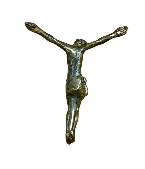 sculptuur, Corpus Christi - 7 cm - Brons, Antiek en Kunst, Antiek | Overige Antiek