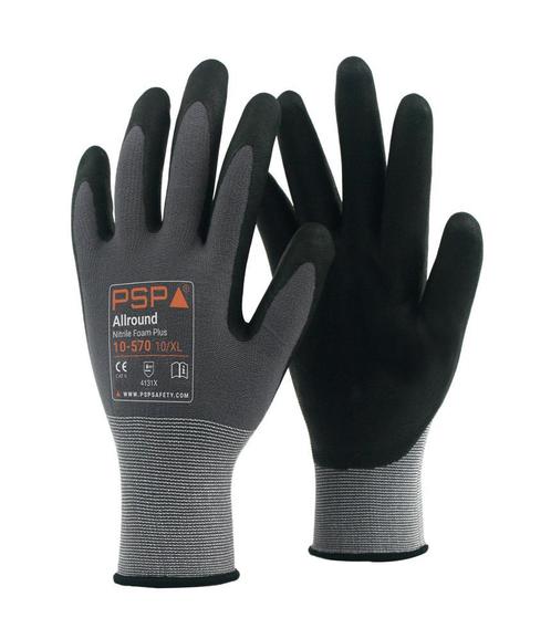 Werkhandschoenen PSP 10-570 Allround Nitrile Foam Plus, Tuin en Terras, Werkkleding, Dames, Heren, Kinderen, Nieuw, Handschoenen