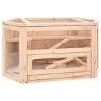 vidaXL Hamsterkooi 80x40x43 cm massief vurenhout, Verzenden, Nieuw