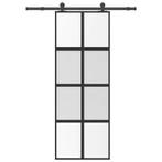 vidaXL Schuifdeur met beslag 76x205 cm gehard glas en, Doe-het-zelf en Verbouw, Deuren en Horren, Verzenden, Nieuw