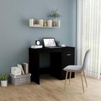 vidaXL Bureau 100x50x76 cm bewerkt hout zwart, Huis en Inrichting, Verzenden, Nieuw