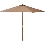 TRUUSK Parasolhout 300 Cm Houten Parasol Tuinparasol Balkonp, Tuin en Terras, Parasols, Verzenden, Nieuw