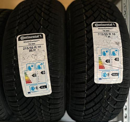 2x215-55-16 Continental winter NIEUW DEMO 215 55 16, Auto-onderdelen, Banden en Velgen, 16 inch, Winterbanden, 215 mm, Personenwagen